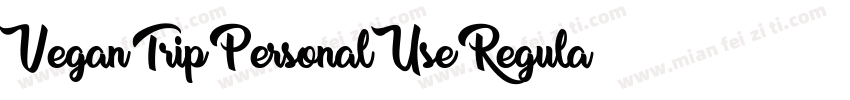 Vegan Trip Personal Use Regular字体转换